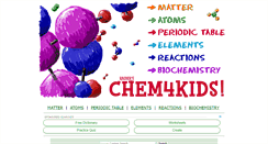 Desktop Screenshot of chem4kids.com
